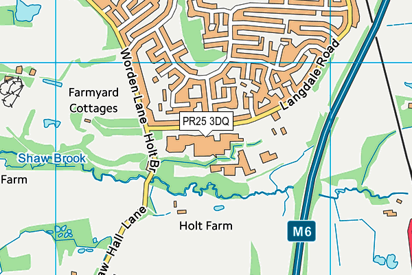 PR25 3DQ map - OS VectorMap District (Ordnance Survey) PR25 3DQ map - OS VectorMap District (Ordnance Survey)