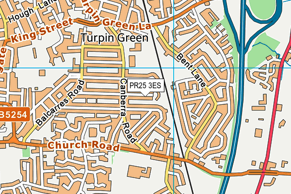 PR25 3ES map - OS VectorMap District (Ordnance Survey) PR25 3ES map - OS VectorMap District (Ordnance Survey)