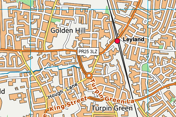 PR25 3LZ map - OS VectorMap District (Ordnance Survey) PR25 3LZ map - OS VectorMap District (Ordnance Survey)
