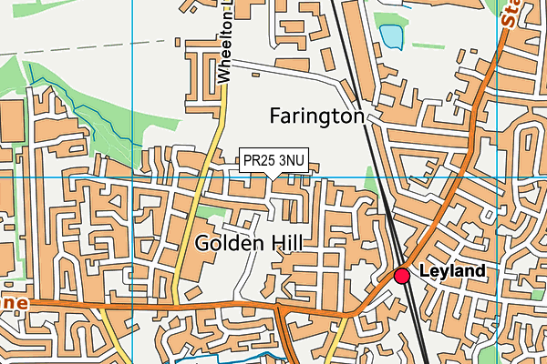 PR25 3NU map - OS VectorMap District (Ordnance Survey) PR25 3NU map - OS VectorMap District (Ordnance Survey)