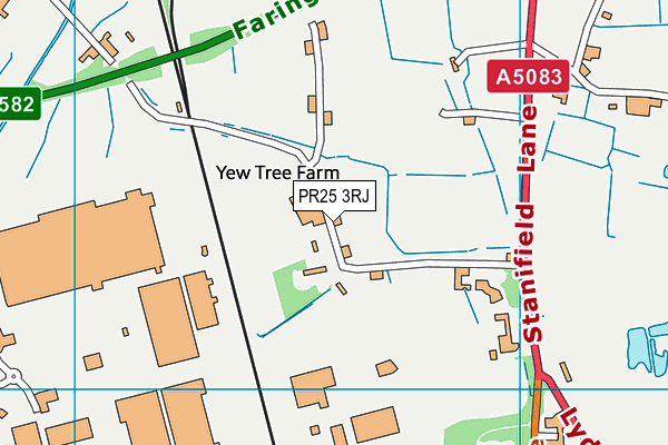 PR25 3RJ map - OS VectorMap District (Ordnance Survey) PR25 3RJ map - OS VectorMap District (Ordnance Survey)