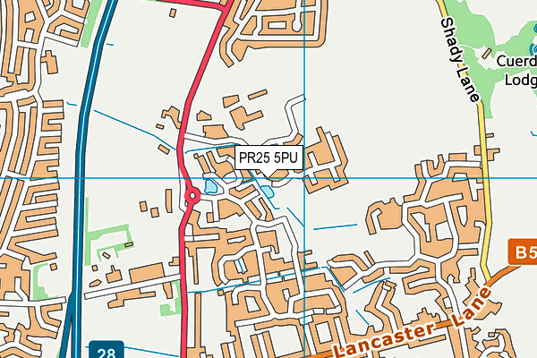 PR25 5PU map - OS VectorMap District (Ordnance Survey) PR25 5PU map - OS VectorMap District (Ordnance Survey)