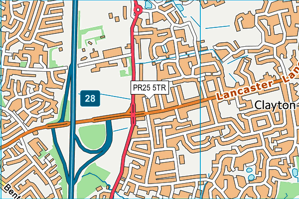 PR25 5TR map - OS VectorMap District (Ordnance Survey) PR25 5TR map - OS VectorMap District (Ordnance Survey)