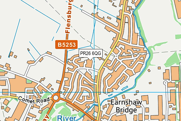 PR26 6QG map - OS VectorMap District (Ordnance Survey) PR26 6QG map - OS VectorMap District (Ordnance Survey)