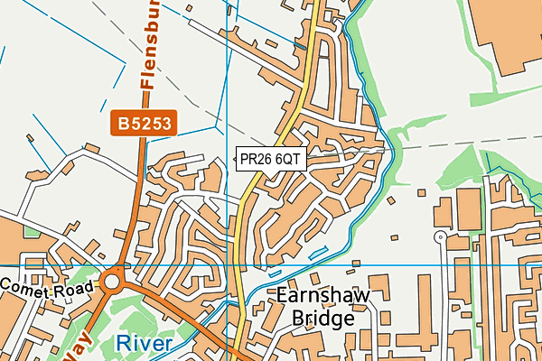 PR26 6QT map - OS VectorMap District (Ordnance Survey) PR26 6QT map - OS VectorMap District (Ordnance Survey)