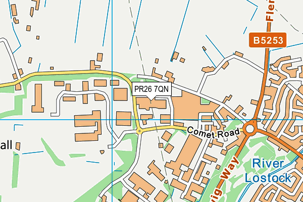 PR26 7QN map - OS VectorMap District (Ordnance Survey) PR26 7QN map - OS VectorMap District (Ordnance Survey)