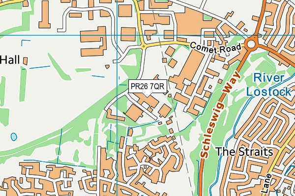 PR26 7QR map - OS VectorMap District (Ordnance Survey) PR26 7QR map - OS VectorMap District (Ordnance Survey)