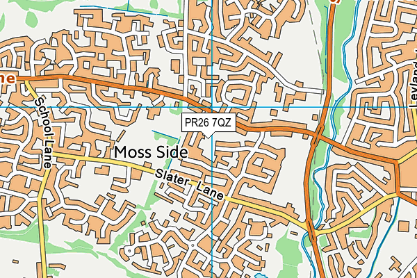 PR26 7QZ map - OS VectorMap District (Ordnance Survey) PR26 7QZ map - OS VectorMap District (Ordnance Survey)