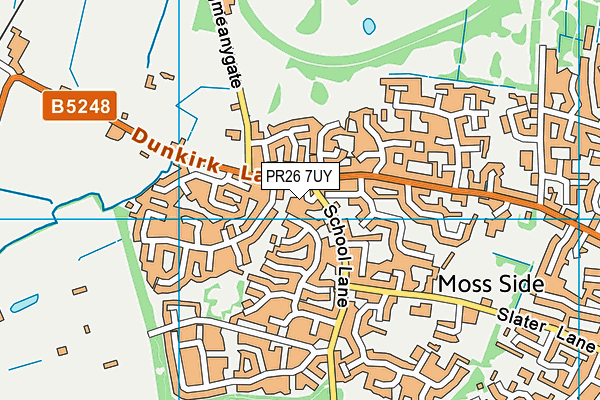 PR26 7UY map - OS VectorMap District (Ordnance Survey) PR26 7UY map - OS VectorMap District (Ordnance Survey)