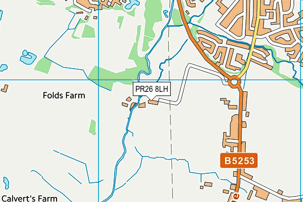 PR26 8LH map - OS VectorMap District (Ordnance Survey) PR26 8LH map - OS VectorMap District (Ordnance Survey)