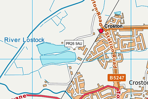 PR26 9AU map - OS VectorMap District (Ordnance Survey) PR26 9AU map - OS VectorMap District (Ordnance Survey)