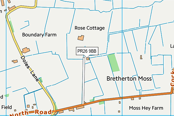 PR26 9BB map - OS VectorMap District (Ordnance Survey) PR26 9BB map - OS VectorMap District (Ordnance Survey)