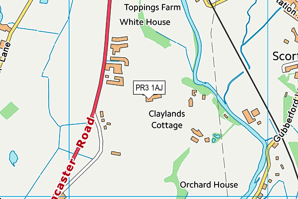 PR3 1AJ map - OS VectorMap District (Ordnance Survey) PR3 1AJ map - OS VectorMap District (Ordnance Survey)