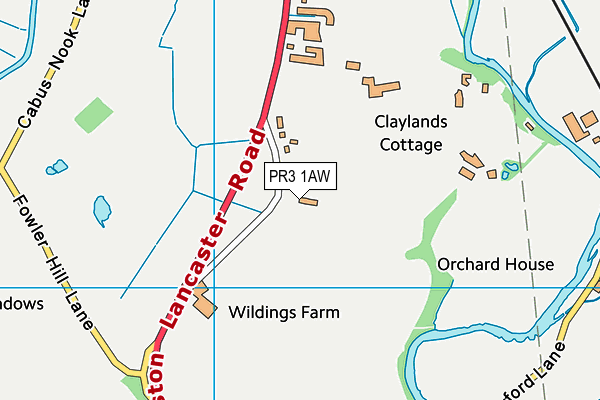 PR3 1AW map - OS VectorMap District (Ordnance Survey) PR3 1AW map - OS VectorMap District (Ordnance Survey)