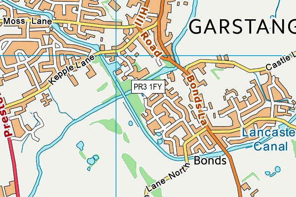 PR3 1FY map - OS VectorMap District (Ordnance Survey) PR3 1FY map - OS VectorMap District (Ordnance Survey)