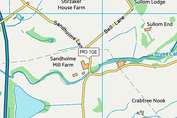 PR3 1GE map - OS VectorMap District (Ordnance Survey)