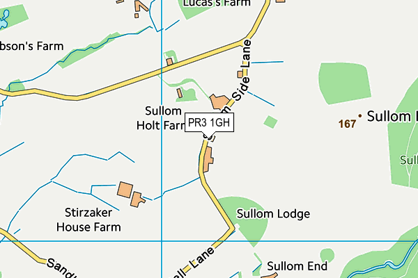 PR3 1GH map - OS VectorMap District (Ordnance Survey) PR3 1GH map - OS VectorMap District (Ordnance Survey)