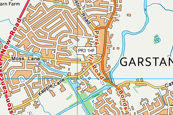 PR3 1HF map - OS VectorMap District (Ordnance Survey) PR3 1HF map - OS VectorMap District (Ordnance Survey)