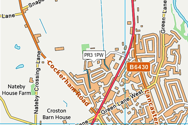 PR3 1PW map - OS VectorMap District (Ordnance Survey) PR3 1PW map - OS VectorMap District (Ordnance Survey)