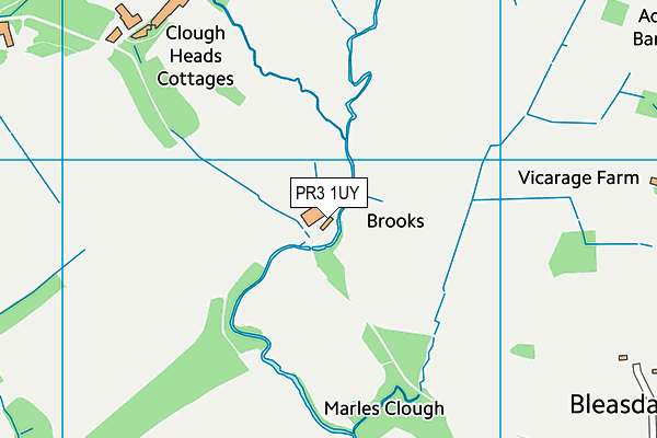 PR3 1UY map - OS VectorMap District (Ordnance Survey) PR3 1UY map - OS VectorMap District (Ordnance Survey)