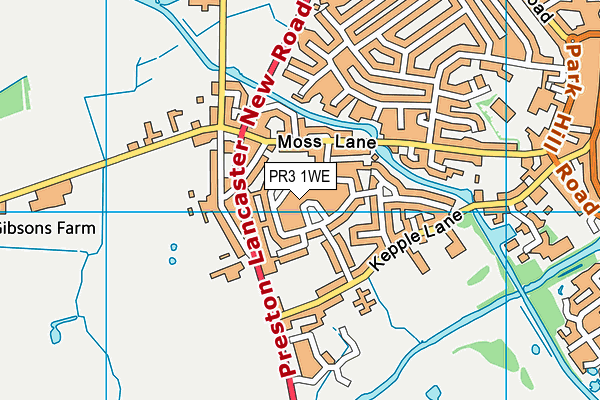 PR3 1WE map - OS VectorMap District (Ordnance Survey) PR3 1WE map - OS VectorMap District (Ordnance Survey)