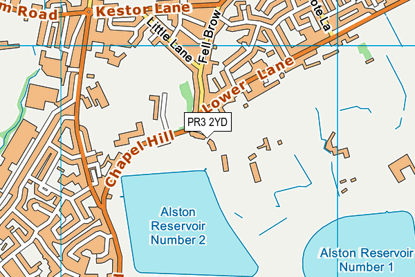 PR3 2YD map - OS VectorMap District (Ordnance Survey) PR3 2YD map - OS VectorMap District (Ordnance Survey)