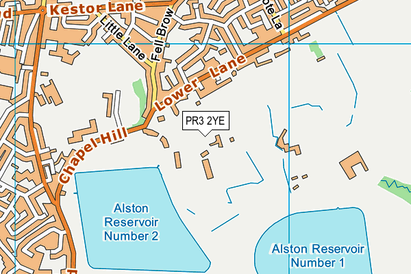 PR3 2YE map - OS VectorMap District (Ordnance Survey) PR3 2YE map - OS VectorMap District (Ordnance Survey)