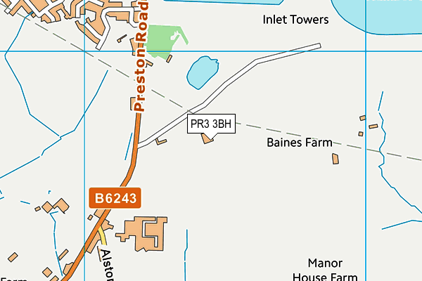 PR3 3BH map - OS VectorMap District (Ordnance Survey) PR3 3BH map - OS VectorMap District (Ordnance Survey)