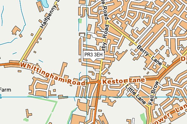 PR3 3EH map - OS VectorMap District (Ordnance Survey) PR3 3EH map - OS VectorMap District (Ordnance Survey)
