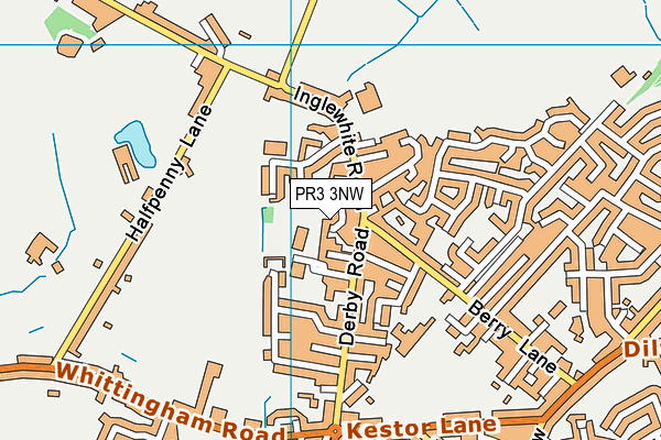 PR3 3NW map - OS VectorMap District (Ordnance Survey) PR3 3NW map - OS VectorMap District (Ordnance Survey)