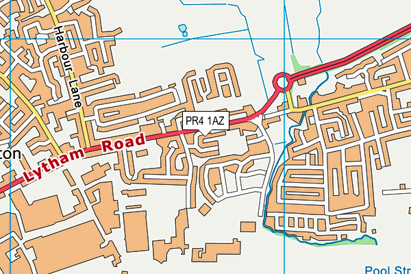 PR4 1AZ map - OS VectorMap District (Ordnance Survey) PR4 1AZ map - OS VectorMap District (Ordnance Survey)