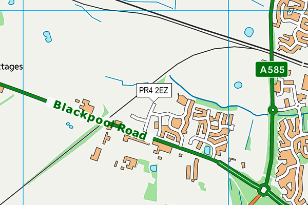 PR4 2EZ map - OS VectorMap District (Ordnance Survey) PR4 2EZ map - OS VectorMap District (Ordnance Survey)