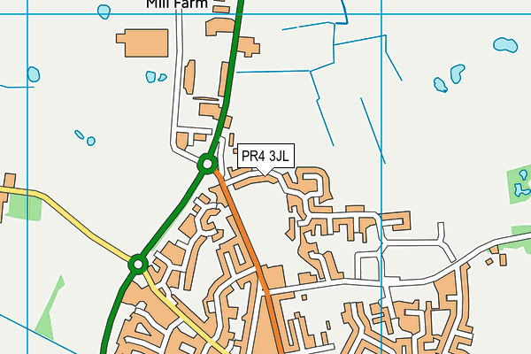 PR4 3JL map - OS VectorMap District (Ordnance Survey) PR4 3JL map - OS VectorMap District (Ordnance Survey)