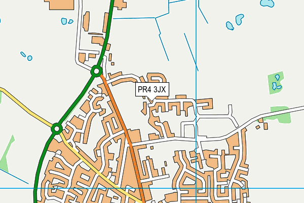 PR4 3JX map - OS VectorMap District (Ordnance Survey) PR4 3JX map - OS VectorMap District (Ordnance Survey)