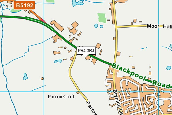 PR4 3RJ map - OS VectorMap District (Ordnance Survey) PR4 3RJ map - OS VectorMap District (Ordnance Survey)