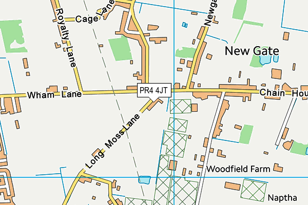 PR4 4JT map - OS VectorMap District (Ordnance Survey) PR4 4JT map - OS VectorMap District (Ordnance Survey)