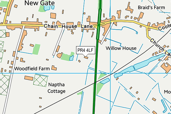 PR4 4LF map - OS VectorMap District (Ordnance Survey) PR4 4LF map - OS VectorMap District (Ordnance Survey)