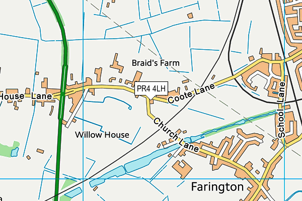 PR4 4LH map - OS VectorMap District (Ordnance Survey) PR4 4LH map - OS VectorMap District (Ordnance Survey)