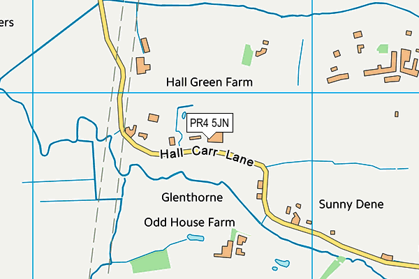 PR4 5JN map - OS VectorMap District (Ordnance Survey) PR4 5JN map - OS VectorMap District (Ordnance Survey)