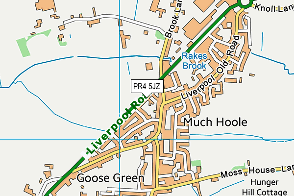 PR4 5JZ map - OS VectorMap District (Ordnance Survey) PR4 5JZ map - OS VectorMap District (Ordnance Survey)