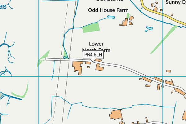 PR4 5LH map - OS VectorMap District (Ordnance Survey)