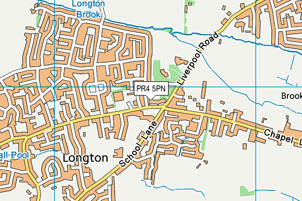 PR4 5PN map - OS VectorMap District (Ordnance Survey) PR4 5PN map - OS VectorMap District (Ordnance Survey)