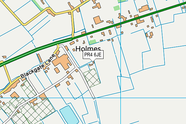 PR4 6JE map - OS VectorMap District (Ordnance Survey)