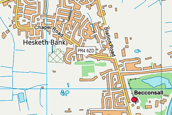 PR4 6ZD map - OS VectorMap District (Ordnance Survey) PR4 6ZD map - OS VectorMap District (Ordnance Survey)