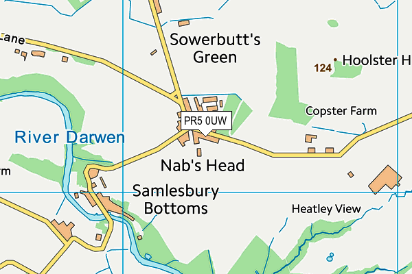 PR5 0UW map - OS VectorMap District (Ordnance Survey) PR5 0UW map - OS VectorMap District (Ordnance Survey)