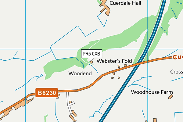 PR5 0XB map - OS VectorMap District (Ordnance Survey) PR5 0XB map - OS VectorMap District (Ordnance Survey)