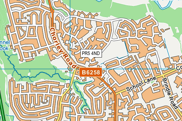 PR5 4ND map - OS VectorMap District (Ordnance Survey) PR5 4ND map - OS VectorMap District (Ordnance Survey)