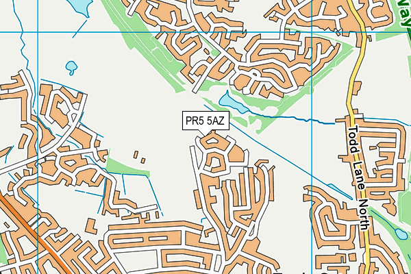 PR5 5AZ map - OS VectorMap District (Ordnance Survey) PR5 5AZ map - OS VectorMap District (Ordnance Survey)