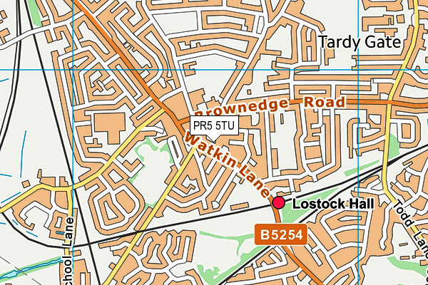PR5 5TU map - OS VectorMap District (Ordnance Survey) PR5 5TU map - OS VectorMap District (Ordnance Survey)