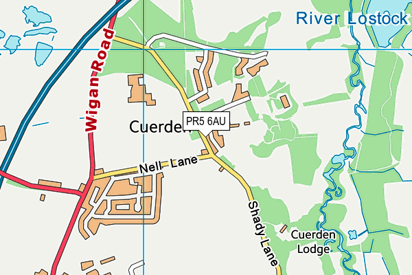 PR5 6AU map - OS VectorMap District (Ordnance Survey) PR5 6AU map - OS VectorMap District (Ordnance Survey)